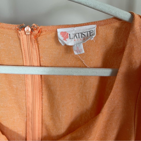 L’atiste Orange Wrap Dress - Picture 6 of 6